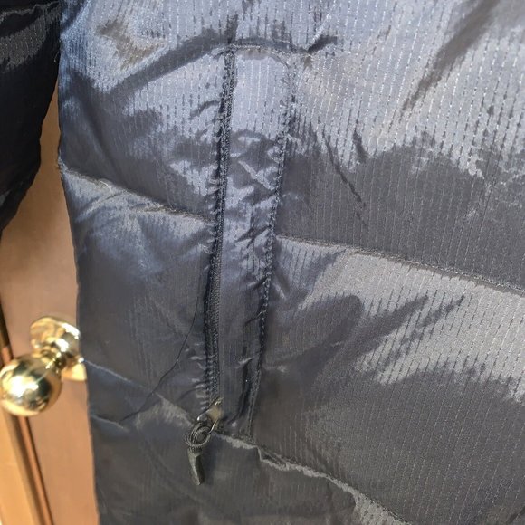 Athletic Works Black Nylon Lined Feather Down Puffer Coat Mens Small (34-36) - Picture 9 of 14